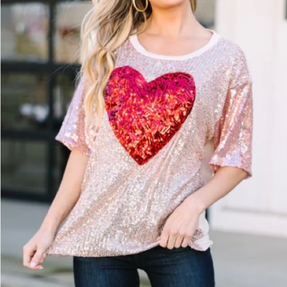 Red Heart Valentines top